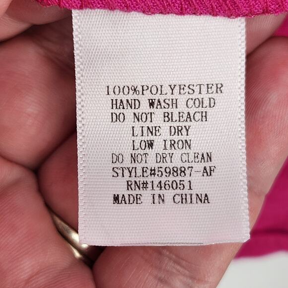 NWT Monteau Los Angles Fuchsia Flutter Sleeve Cocktail Party Dress Women M - Picture 3 of 8